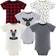 The Peanutshell Baby Boy or Baby Girl Short Sleeve Bodysuits 5 Pack - Woodland Animal & Buffalo Plaid
