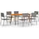 vidaXL 3072097 Patio Dining Set, 1 Table incl. 6 Chairs