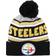 New Era Pittsburgh Steelers Declare Cuffed Knit Beanies with Pom Youth