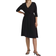 Kiyonna Essential Wrap Dress Plus Size - Black Noir