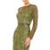 Mac Duggal Beaded Long Sleeve Evening Gown - Olive
