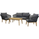 Venture Design Chania Lounge-Set, 1 Bord inkl. 2 Stolar & 1 Soffor