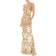 Mac Duggal Embellished Leaf Evening Gown - Nude/Gold