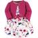 Touched By Nature Organic Cotton Dress & Cardigan - Pink Botanical (10161341)