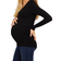 Motherhood Long Sleeve Side Ruched Maternity T Shirt Black (14021081)