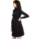 Motherhood Plus Size Fit and Flare Turtleneck Maternity Dress Black