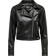 Only Faux Leather Biker Jacket - Black
