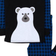 Leveret Animal Face Cotton Pajamas - Polar Bear Face Blue