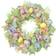 Northlight Pastel Easter Egg and Ribbons Wreath Multicolor 22"