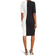 Calvin Klein Colorblock Side Tie Sheath Dress - Black/White