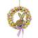 National Tree Company Egg Wreath With Bunny Center Multicolor 15.7"