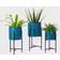GlitzHome Modern Metal Planter with Stand 3-pack