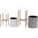 LuxenHome Contemporary Metal Planter with Stand 2-pack