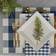 Design Imports Gingham Check Place Mat White, Blue (48.26x33.02)