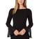 Calvin Klein Chiffon Bell Sleeve Sheath Dress - Black