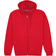 Fruit of the Loom Eversoft Fleece Full Zip Hoodie Sweatshirt Unisex - Red