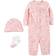 Carter's Baby Girls Take Me Home Gown with Hat & Socks 3 piece Set - Pink