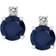 Macy's Accent Stud Earrings - White Gold/Transparent/Blue