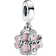 Pandora Four-leaf Clover Friendship Double Dangle Charm - Silver/Pink/Transparent