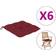 vidaXL 314889 Chair Cushions Red (40x40)