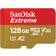 SanDisk Extreme microSDXC Class 10 UHS-I U3 V30 A2 190/90MB/s 128GB +SD Adapter