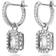 Swarovski Millenia Octagon Cut Drop Earrings - Silver/Transparent