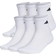adidas Athletic Cushioned Quarter Socks 6 Pack M - White