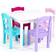Humble Crew Friends White Kids Table & 4 Pink & Purple Chairs
