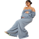 PrettyLittleThing Maternity Corset Detail Bardot Wide Leg Jumpsuit Blue