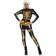 Leg Avenue Golden Skeleton Crop Top and Skirt
