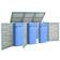 vidaXL Triple Dustbin Shelter 207x77.5x115cm (Building Area )