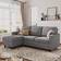 Honbay Convertible Sectional L Shaped Sofa 77.6" 3 Seater