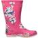 Joules Roll Up Flexible Printed Wellies - Pink Floral