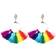 Boland Tassel Earrings - Silver/Rainbow