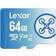 LEXAR FLY microSDXC Class 10 UHS-I U3 V30 A2 160/60 MB/s 64GB
