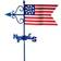 Good Directions American Flag Garden Weathervane with Pole