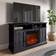 Belleze Electric Fireplace Rustic Grey 47x28.9"