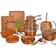 Gotham Steel Hammered Copper Collection Cookware Set with lid 20 Parts