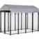 Pawhut Large Dog Kennel Outdoor Steel Fence with UV-Resistant Oxford Cloth Roof & Secure Lock 8'x4'x6'