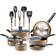 SereneLife - Cookware Set with lid 15 Parts
