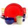 Gibson Color Vibes Dinner Set 12