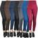 Moon Wood High Waist Soft Stretchy Winter Warm Leggings 7-pack - Multicolour