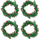 Saro Lifestyle Beaded Wreath Napkin Ring 3" 4