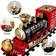 Temi Train Set with Steam Locomotive Engine Cargo Car & Long Track