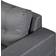 K-Musculo Contemporary Couch Grey Sofa 100.4" 3 Seater