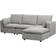 DEEF Sectional L Shape Grey Sofa 100.4" 4 Seater