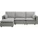 DEEF Sectional L Shape Grey Sofa 100.4" 4 Seater