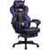 Zeanus Reclining Footrest Gaming Chair - Black/Purple