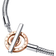 Pandora Moments Two Tone Logo T Bar Snake Chain Bracelet - Silver/Rose Gold