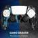Fosmon PS5 DualSense Controller Non-Slip Protective Cover - Camo Black/Blue